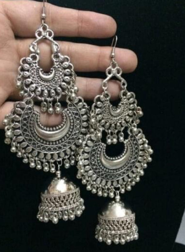 2 Layer ChandBali Jhumki - Desi Closet