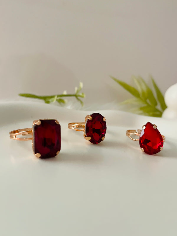 Any Design Stone Ring - Red