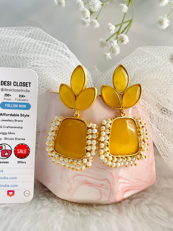 Mango Rasiya Leafy Danglers - Desi Closet