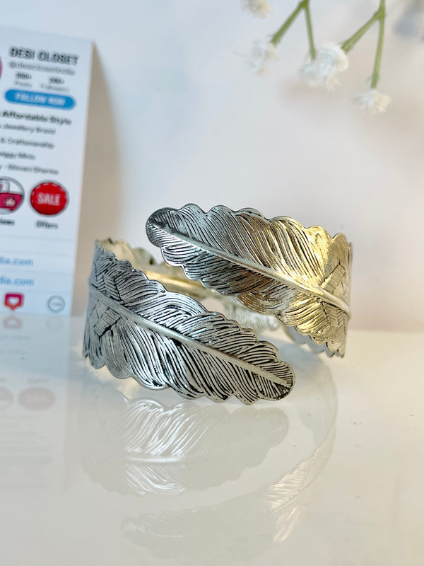Silver Leaf Adjustable Cuff