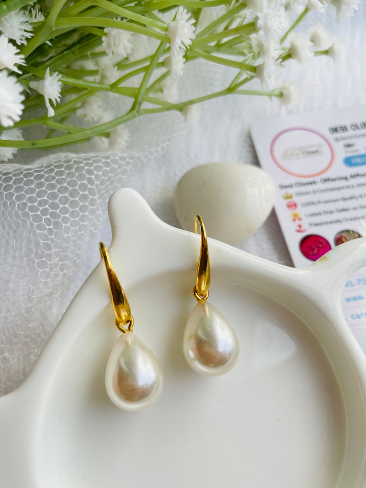 Gold Thread Water Drop Pearls - Desi Closet