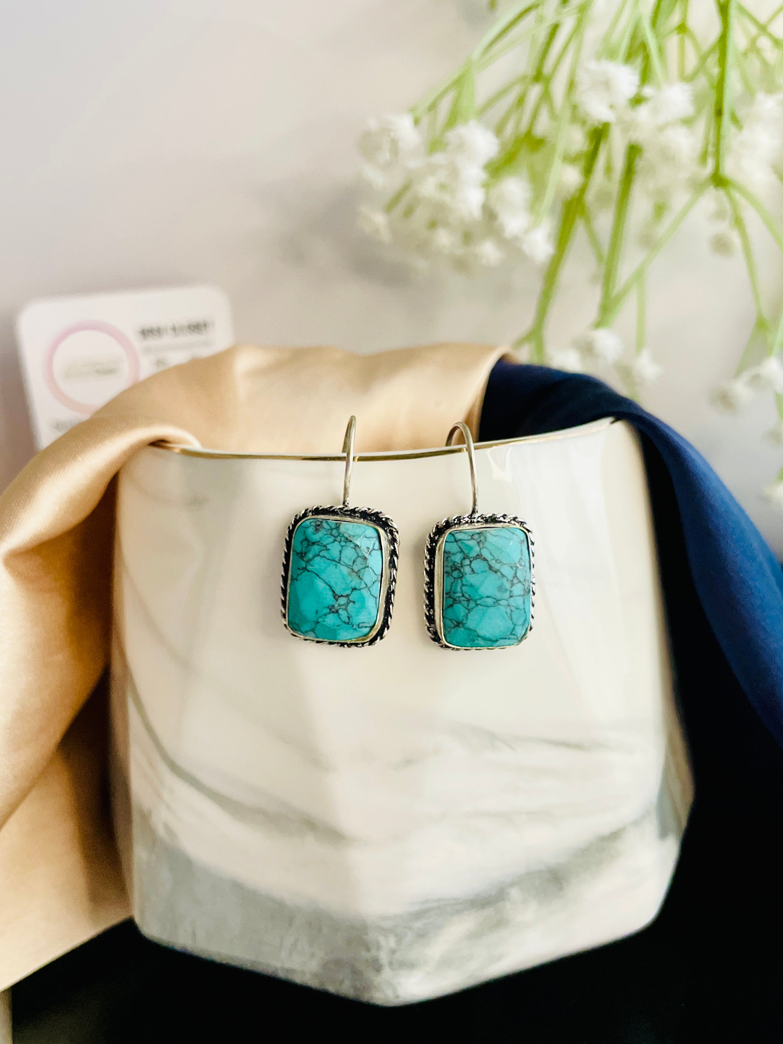Premium Blue Marble Stones Threads - Desi Closet