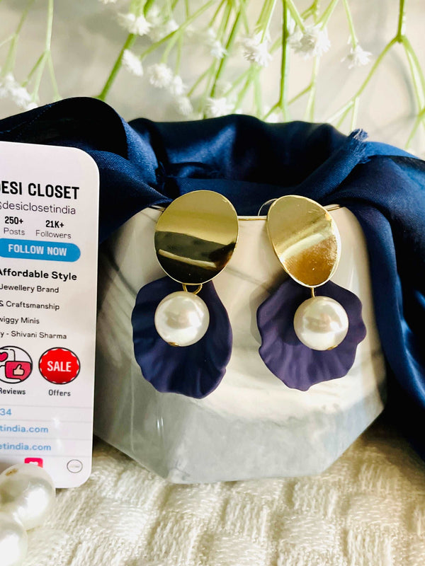 Crumble Grey Petal Danglers