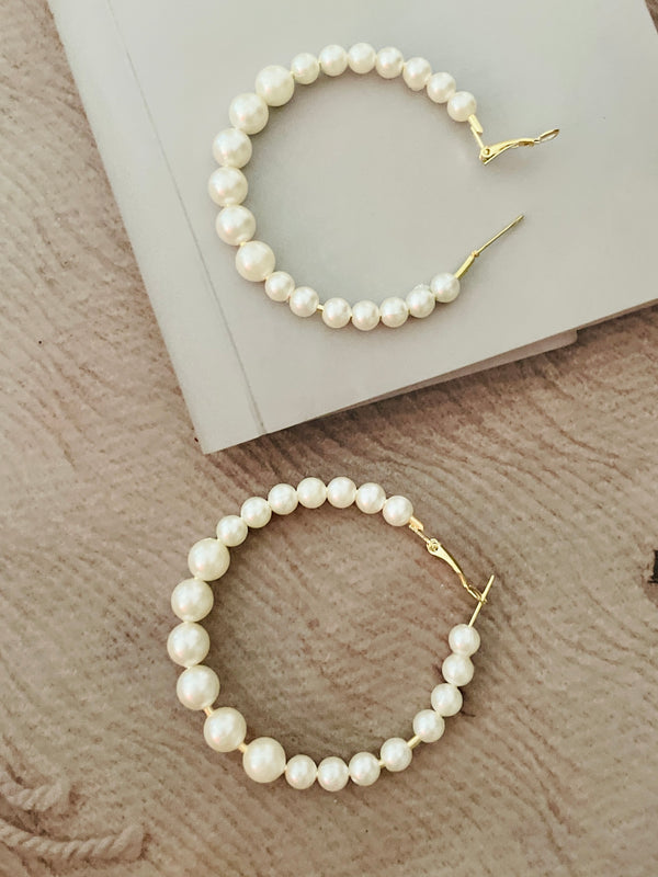 Premia Pearl Hoops