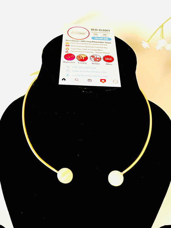 Brass Diva 2 Stone Front Open Choker