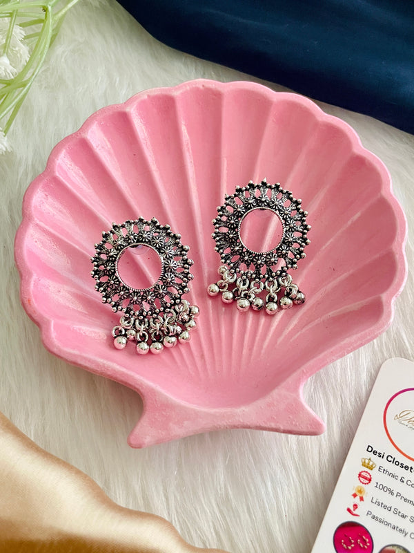 Oxidised Ring Studs - Desi Closet