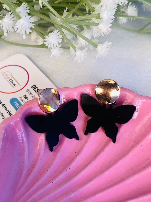 Twisty Black and Gold Butterflies