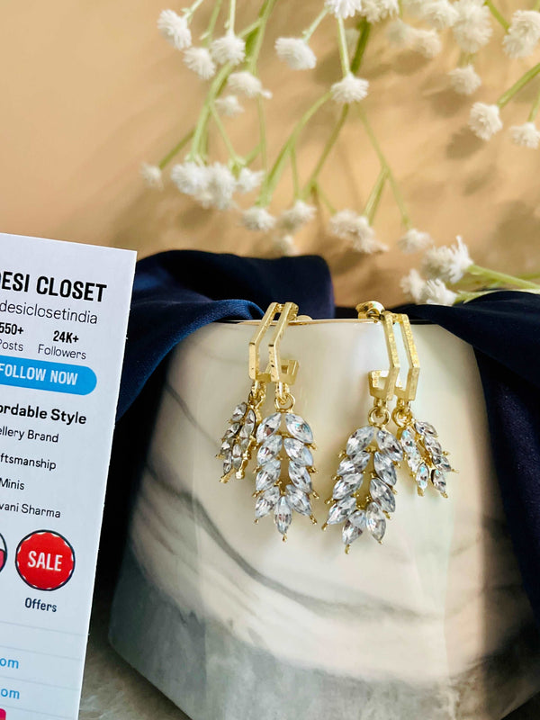 Double Leaf Earrings