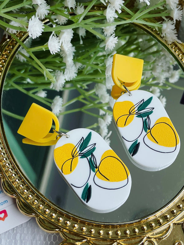 Lime Acrylic Weightless Earrings