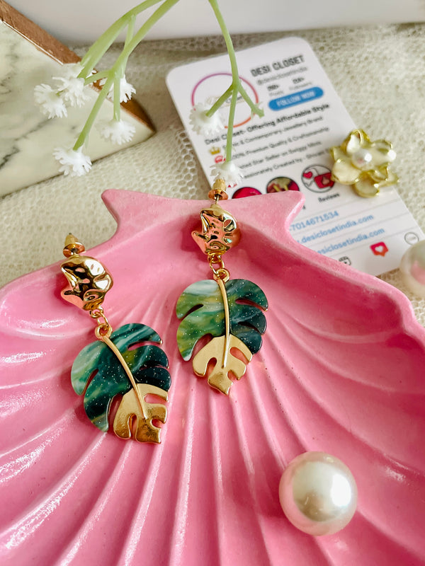 Stellar Zoya Gold Green Leafs