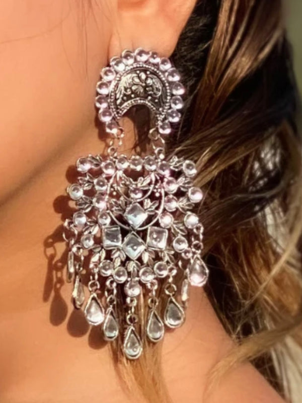 Diva Oxidised Mirror Dangler