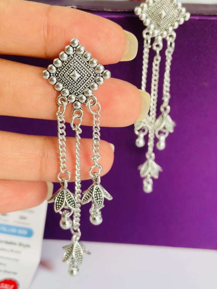 Oxidised 3 Hang Danglers - Desi Closet