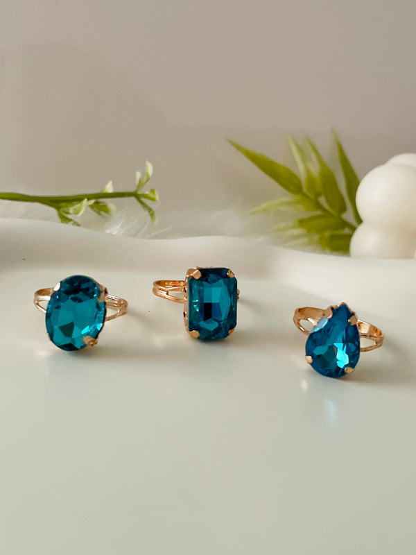 Any Design Stone Ring - Aqua