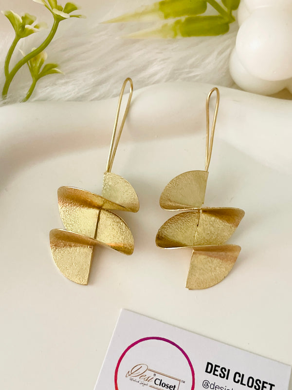 Brass Twist Designer Earrings