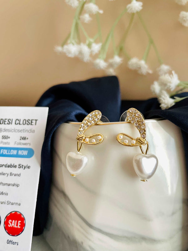 Falling Heart Pearl Drops
