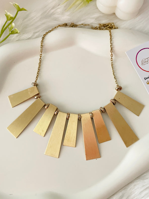 Brass Uneven Stylist Necklace