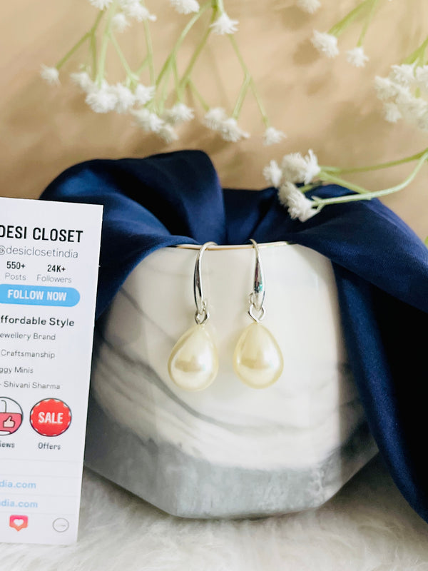 Silver Thread Water Drop Pearls