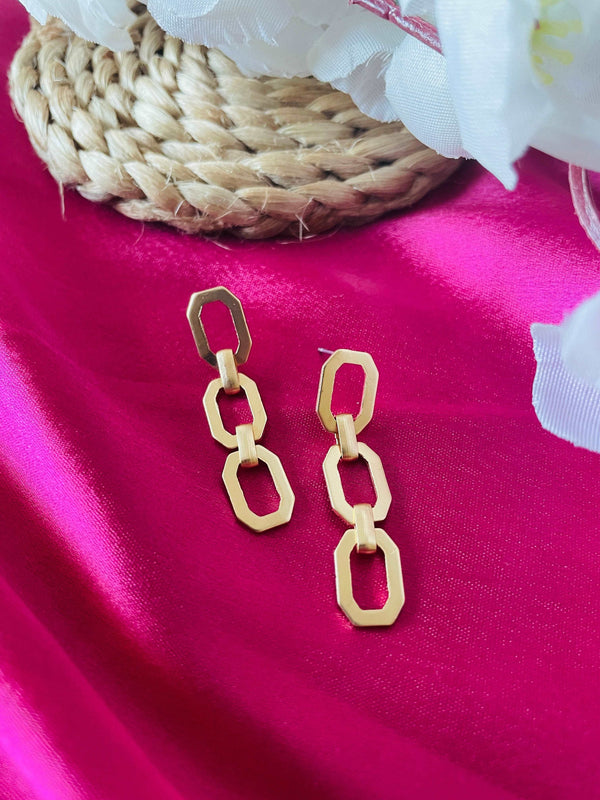 Chain Drop Earrings - Desi Closet