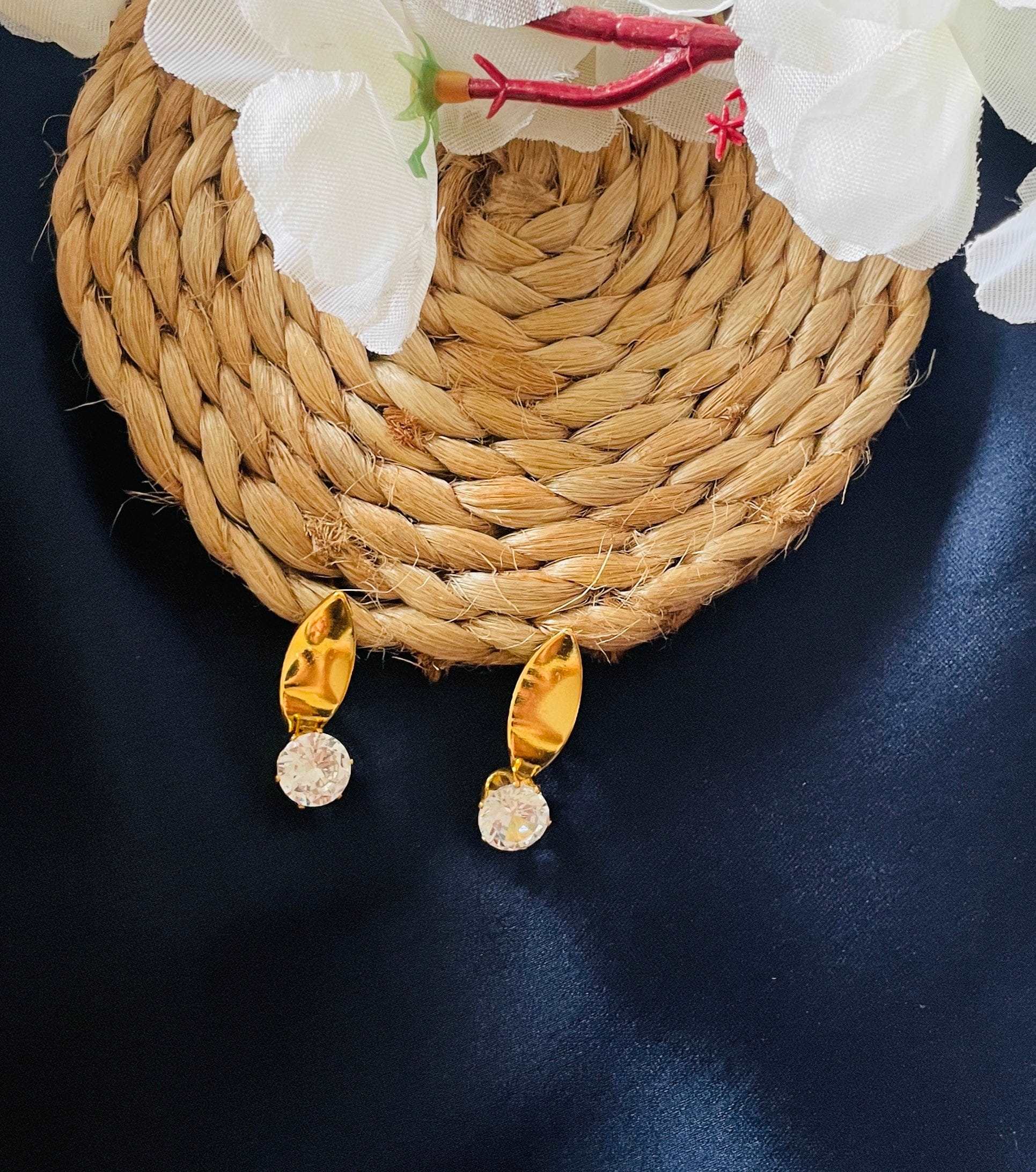 Gold Bling Earrings - Desi Closet