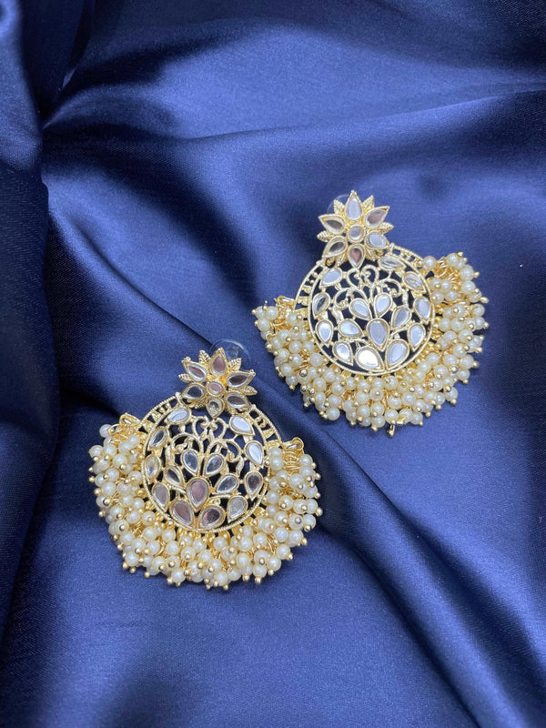 Beautiful Beaded Chandbali Earrings - Desi Closet