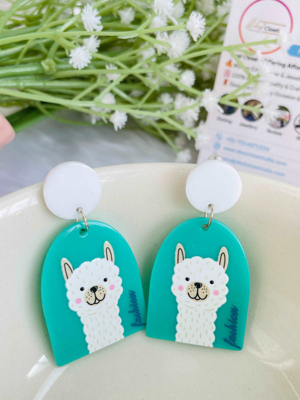 Acrylic Lama Earrings - Desi Closet