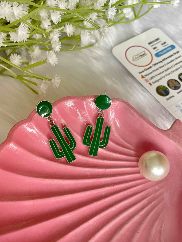 Cactus Earrings - Desi Closet