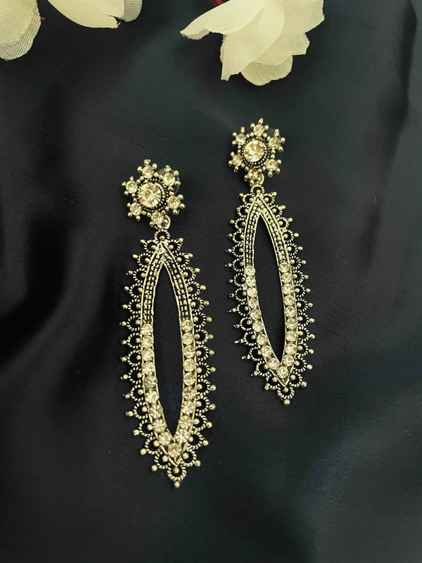 Eye Drop Silver Earrings - Desi Closet