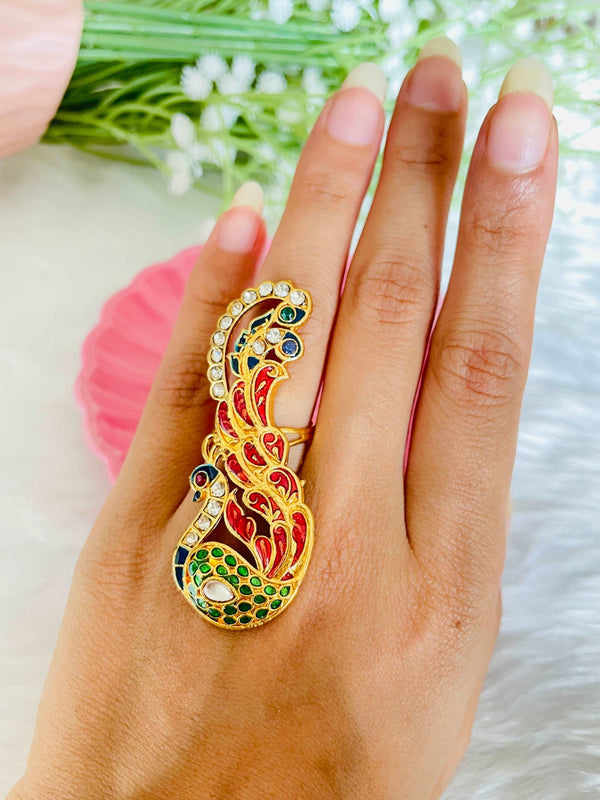 Fancy Mor Adjustable Ring - Desi Closet