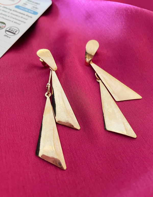 Gold Samurai Weightless Earrings - Desi Closet