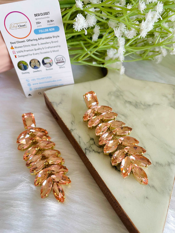 Crystal Pink Leafs - Desi Closet