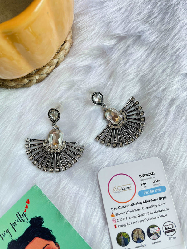Dress Up Silver Earrings - Desi Closet