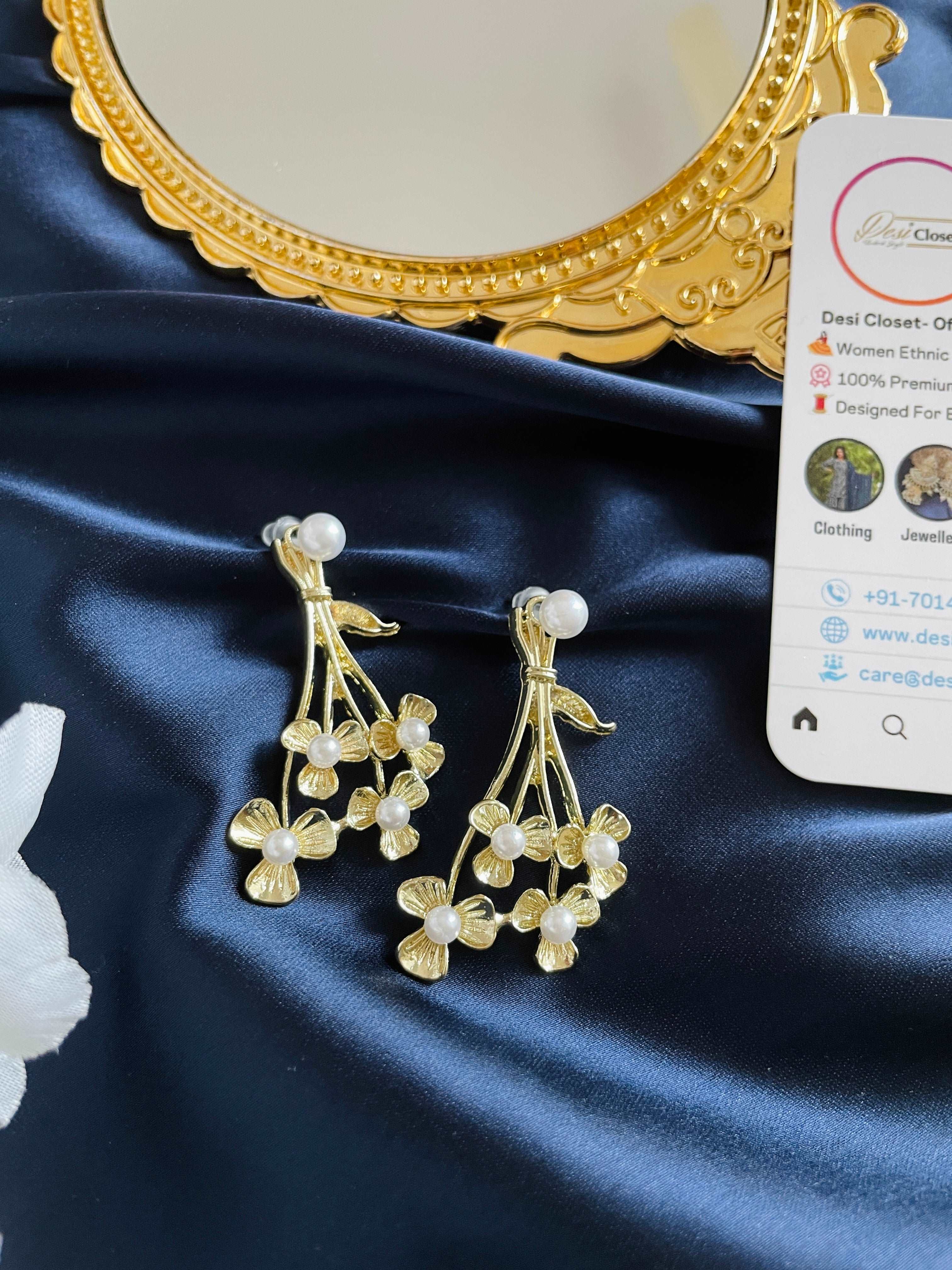 Bouquet Bunch Earrings - Desi Closet