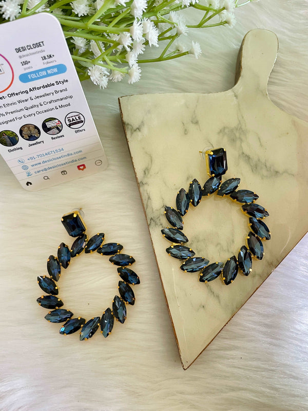 Electric Blue Crystal Wheels - Desi Closet