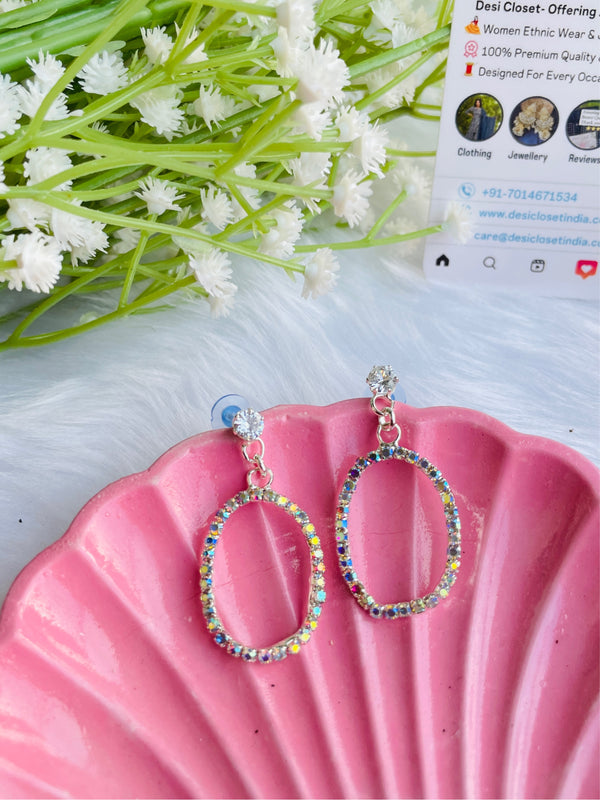 Silver Stone Ovals - Desi Closet