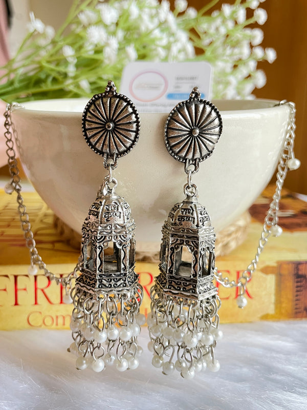 Radhe Krishan Jhumkis with Extension - Desi Closet