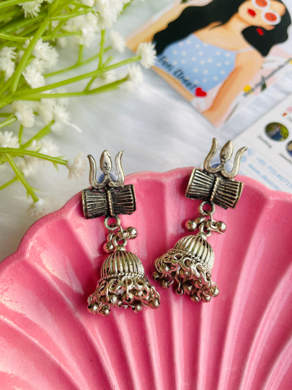 Trishul Damru Jhumki Small - Desi Closet