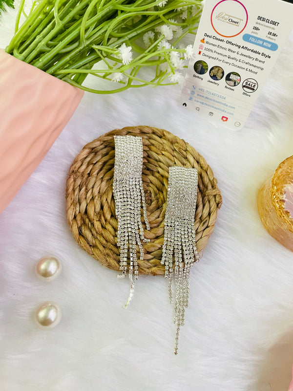 Party Silver Glitter Chains - Desi Closet