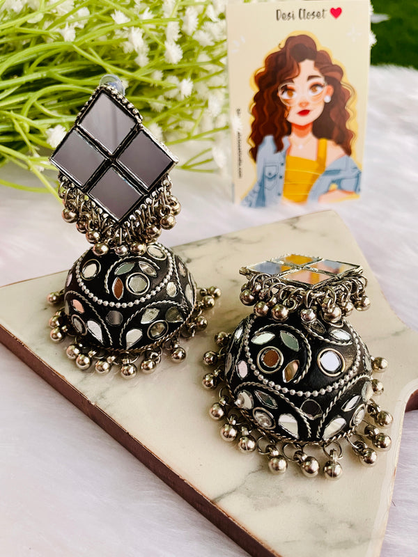 Large Laakh Jhumkas - Desi Closet