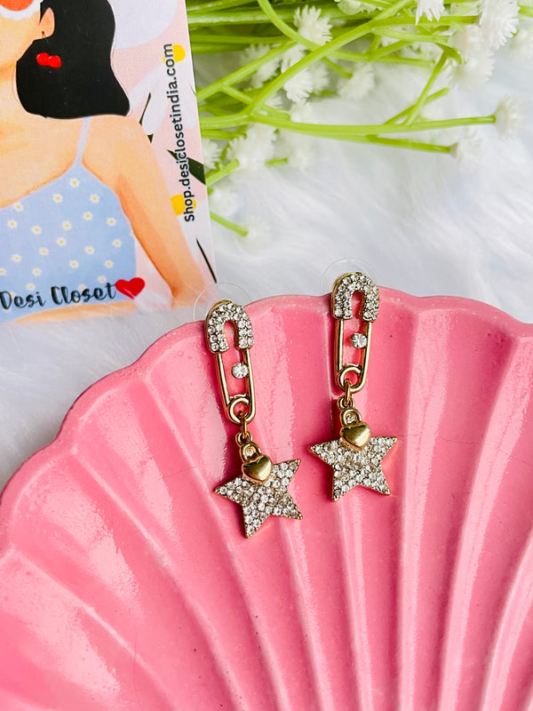 Safety Pin Earrings - Desi Closet