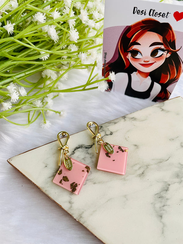 Gold Foil Pink Hooks - Desi Closet