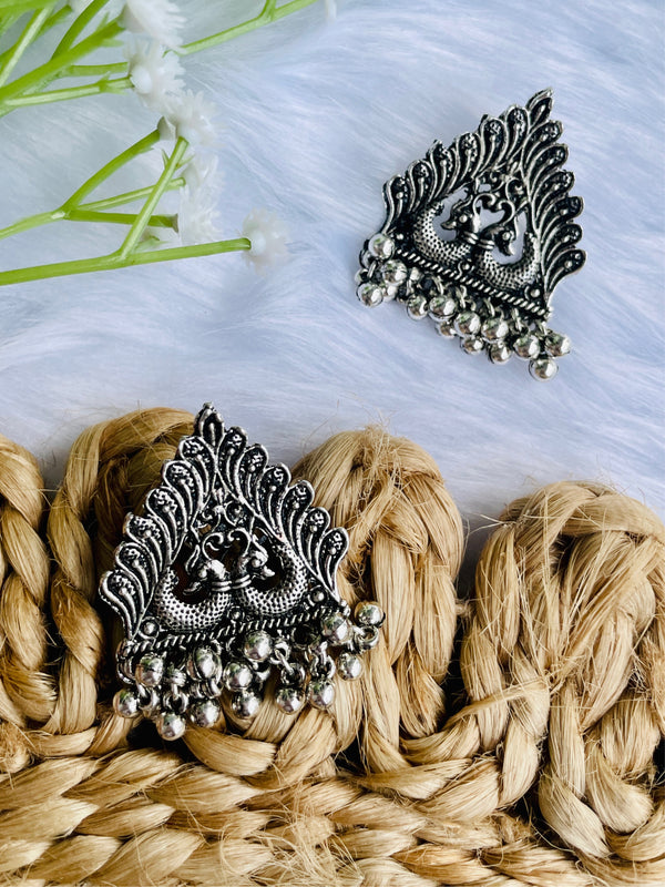 Jingle Peacock Studs - Desi Closet