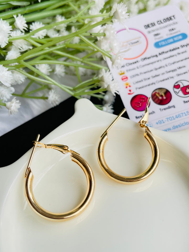 New All Day Hoops - Gold - Desi Closet