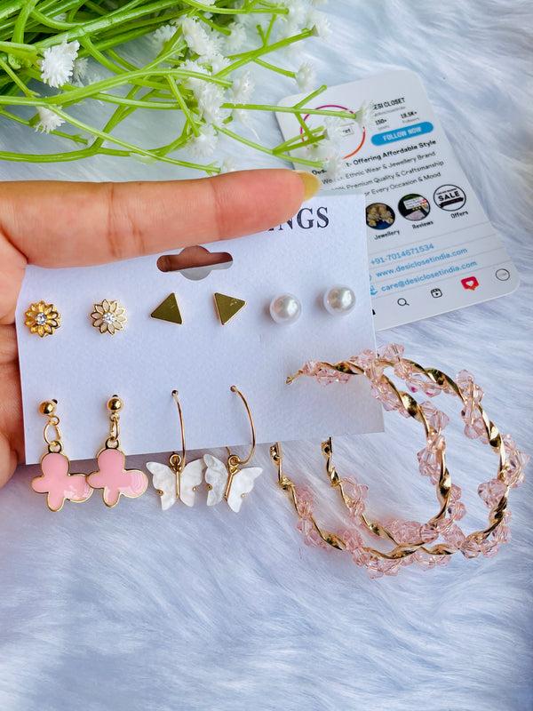 Multi 6 Earrings Card 1 - Desi Closet