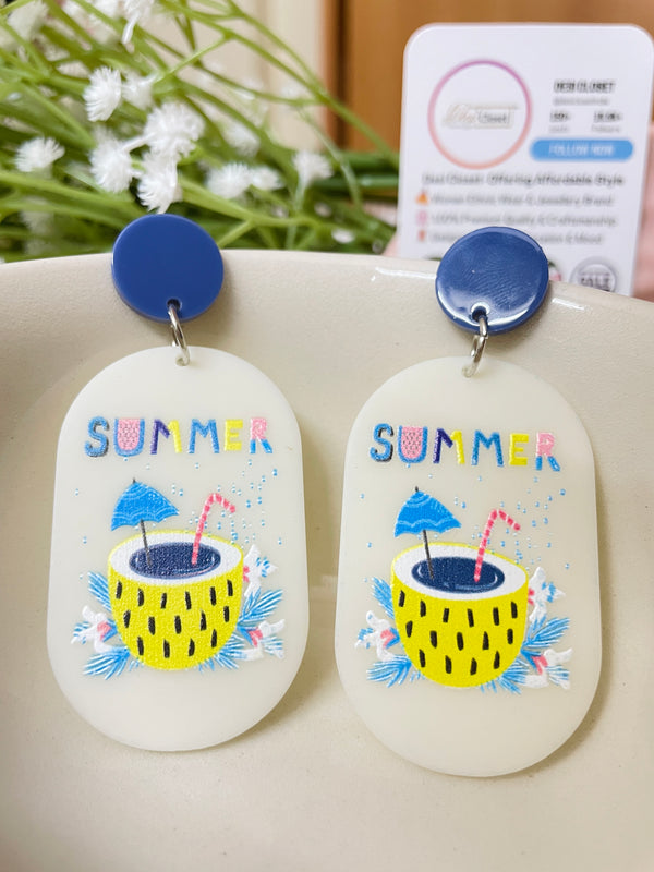 Summer Chill Acrylic Weightless Earrings - Desi Closet