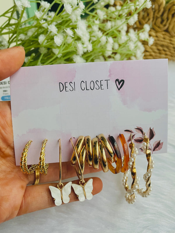 Multi 5 Earrings Card (Design 1) - Desi Closet