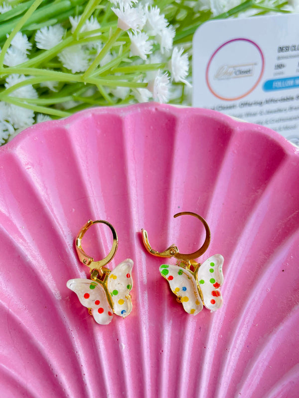 Butterfly Polka Dots Hooks - Desi Closet