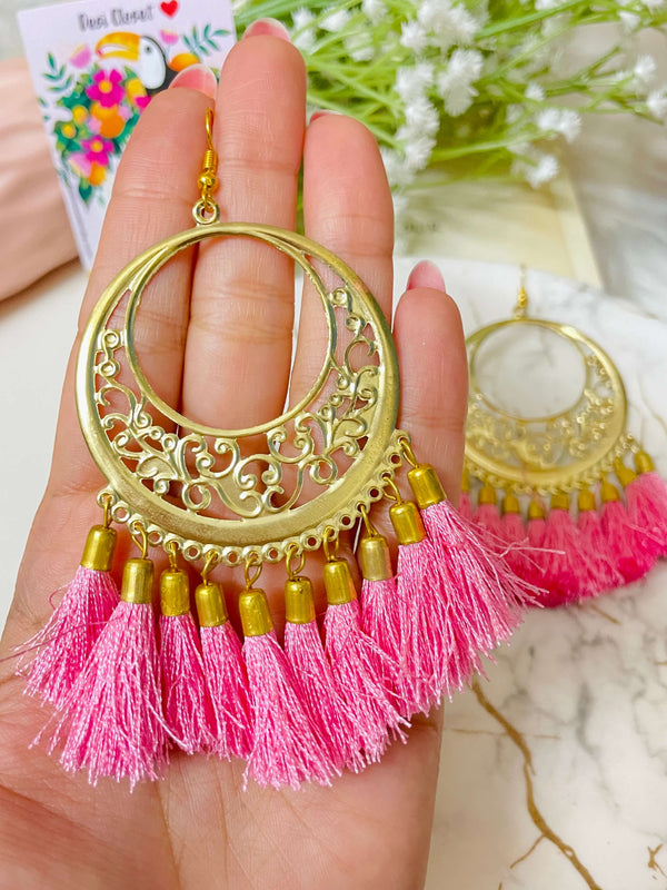 Phooljhadi Hoops Pink - Desi Closet