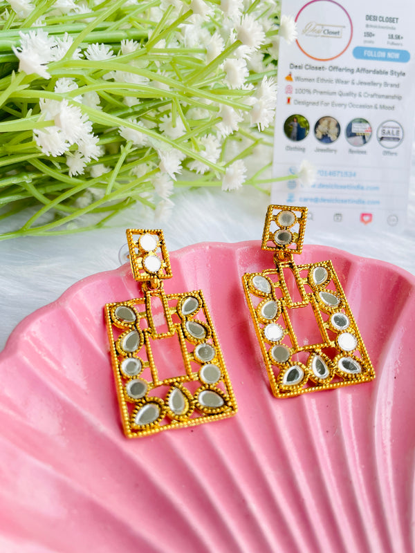 Gold Mirror Frame Tiles - Desi Closet