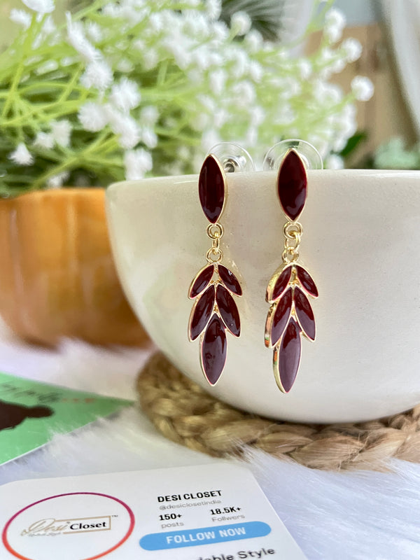 Scarlet Drop Earrings - Desi Closet