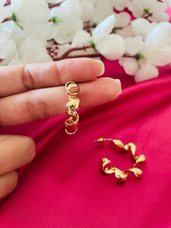 Swirl Hoops - Desi Closet